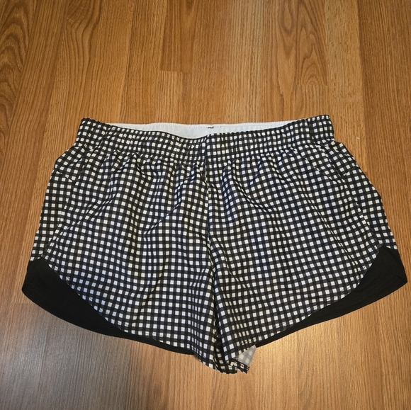 Avia Women's Athletic Shorts - Black and White Checkered - Picture 1 of 4